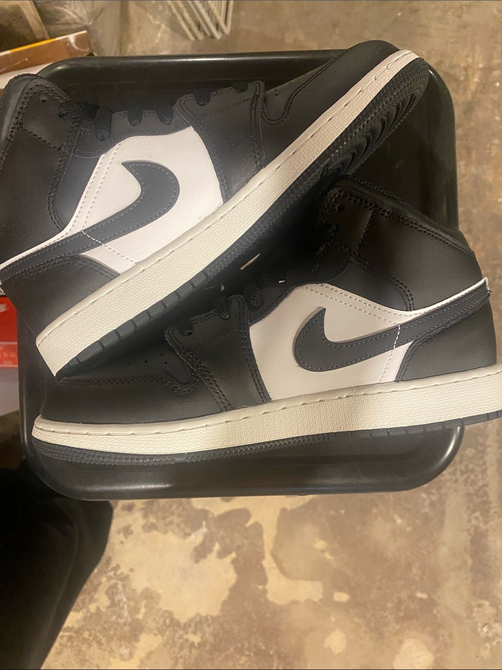 Jordan Kids Black and White High-Top Sneakers
